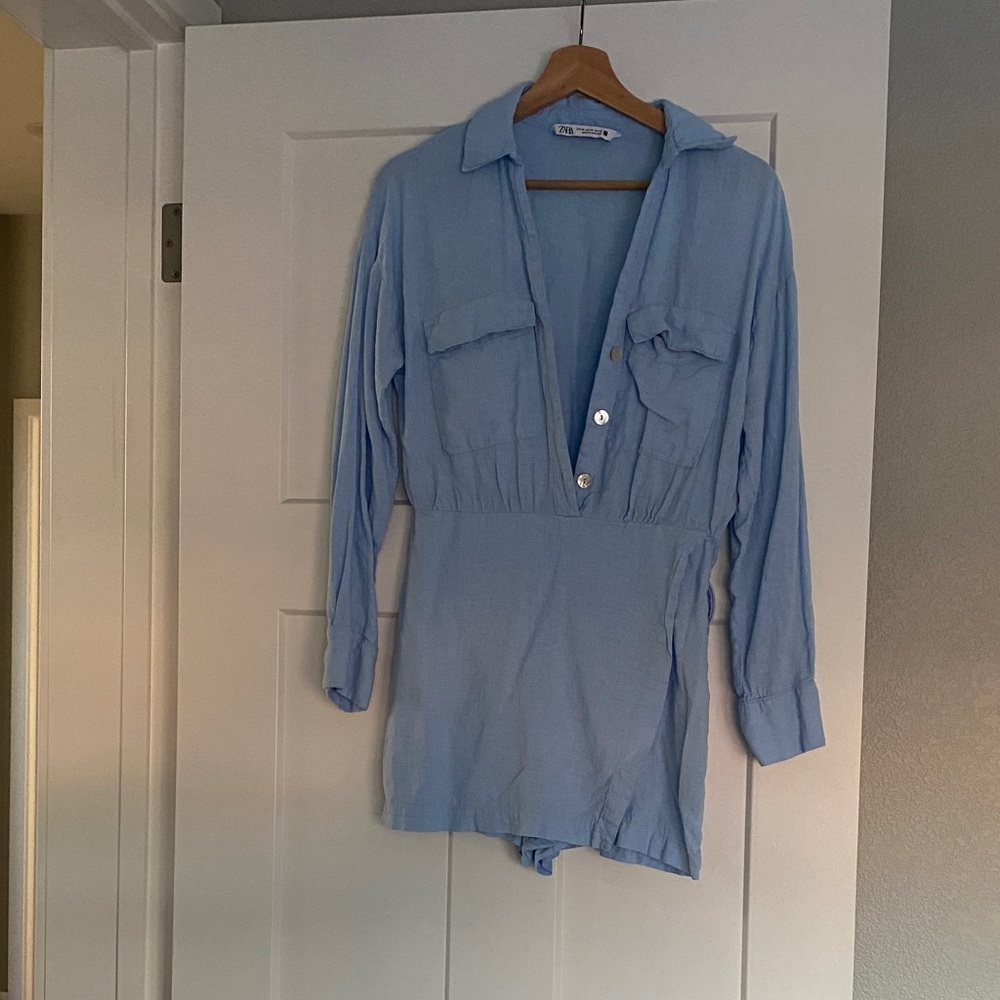 Zara Light Blue Jumpsuit